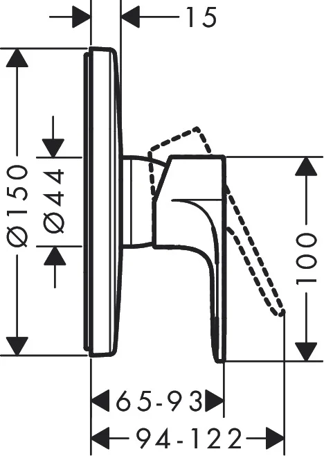 Hansgrohe Rebris S Einhebel-Brausemischer Unterputz, Chrom, max. Durchflussmenge 31 l/min bei 3 bar, Keramikmischsystem, einstellbare Temperaturbegrenzung, Anschlussart Grundkörper Hansgrohe Rebris S Einhebel-Brausemischer Unterputz, Chrom, max. Durchflussmenge 31 l/min bei 3 bar, Keramikmischsystem, einstellbare Temperaturbegrenzung, Anschlussart Grundkörper
