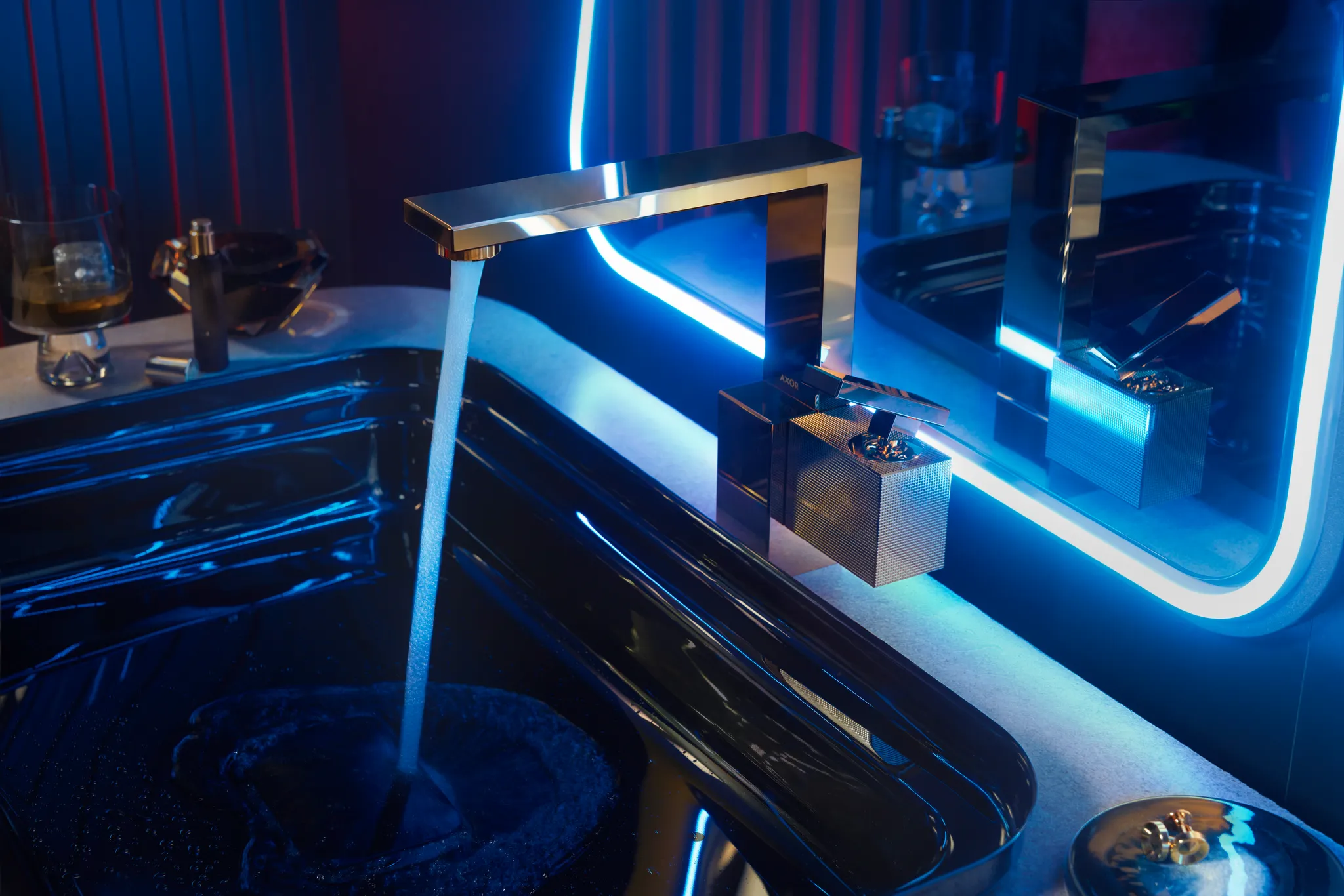 Waschtischmischer 190 Axor Edge Diamantschliff chrom Waschtischmischer 190 Axor Edge Diamantschliff chrom