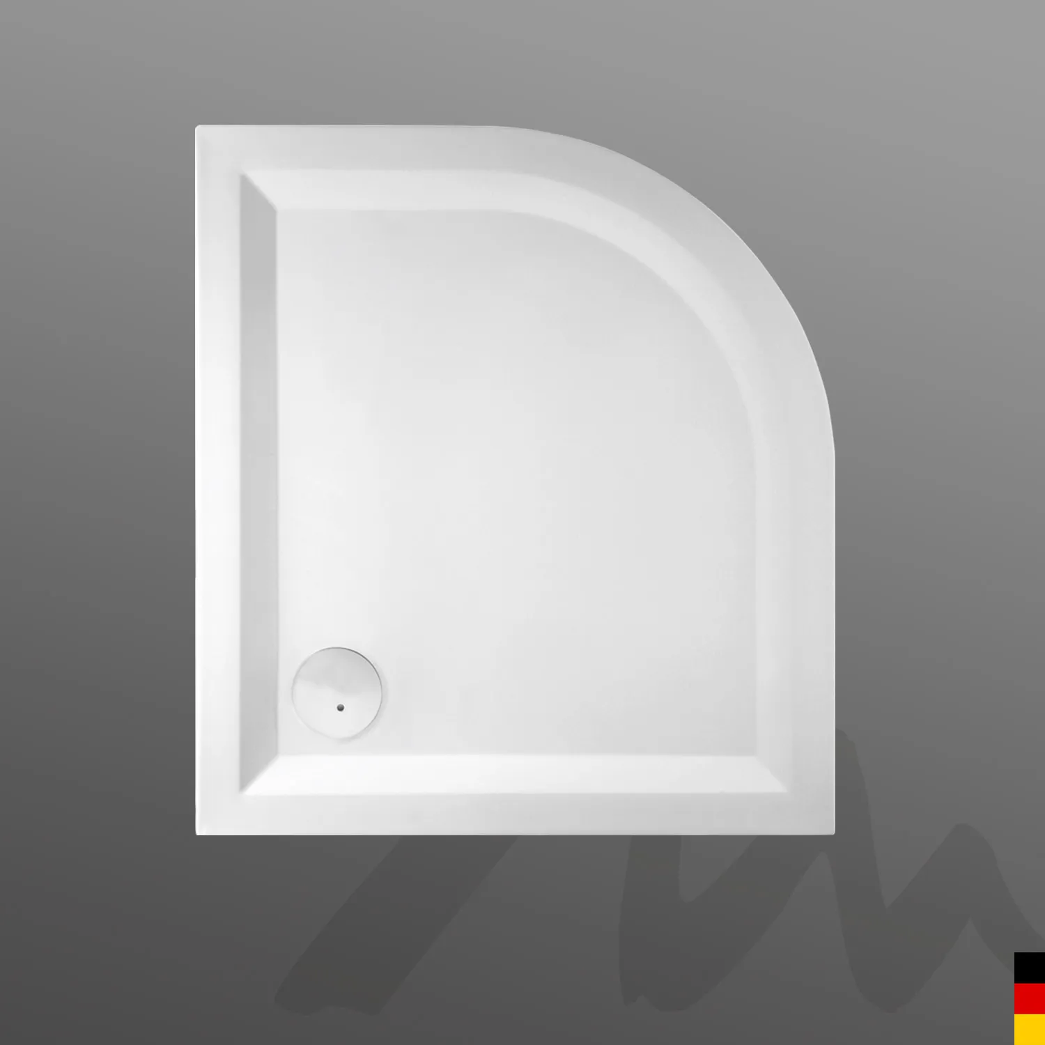 Mauersberger Acryl-Duschwanne albis 100⁄90 SF rechts, 1000x900x50, weiß