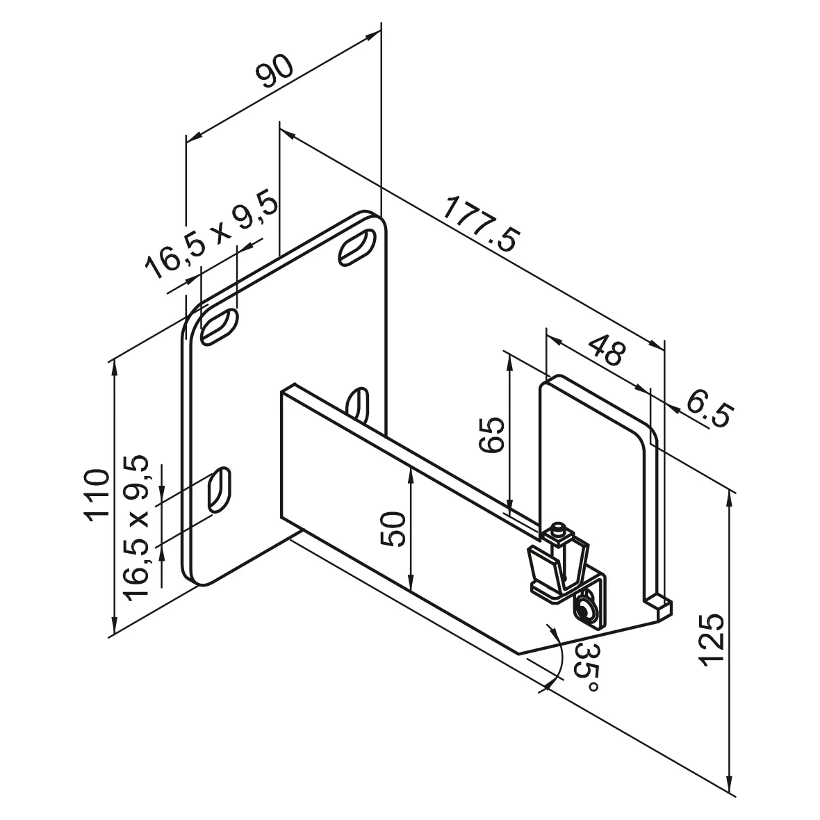 Zubehör Wandkonsole WMORV-R3, RAL 9016 Zubehör Wandkonsole WMORV-R3, RAL 9016