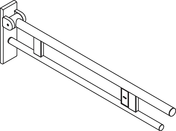 HEWI Toilettenstütze „System 900“, Befestigung verdeckt HEWI Toilettenstütze „System 900“, Befestigung verdeckt