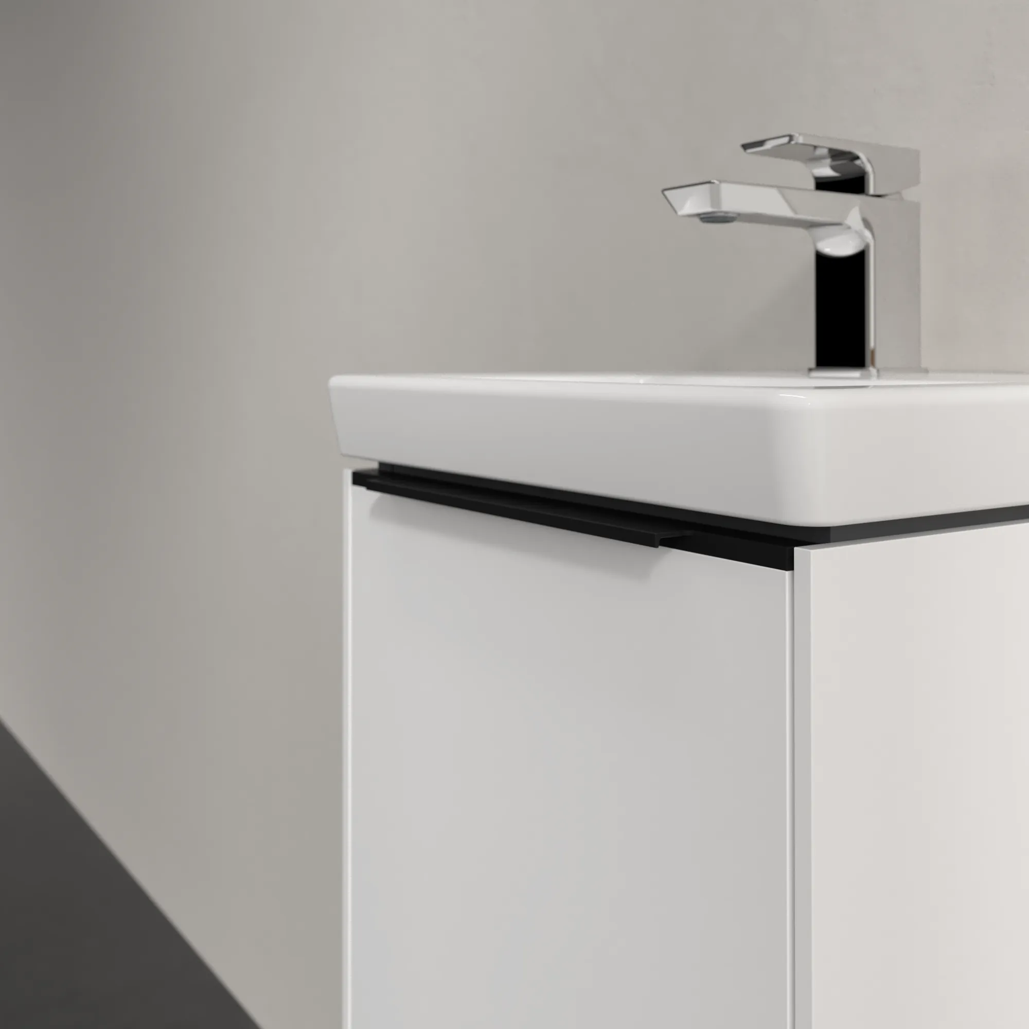 Villeroy & Boch Waschbeckenunterschrank Subway 3.0, Brilliant White, 351 x 429 x 293 mm, 1 Tür, SoftClosing, Wandmontage