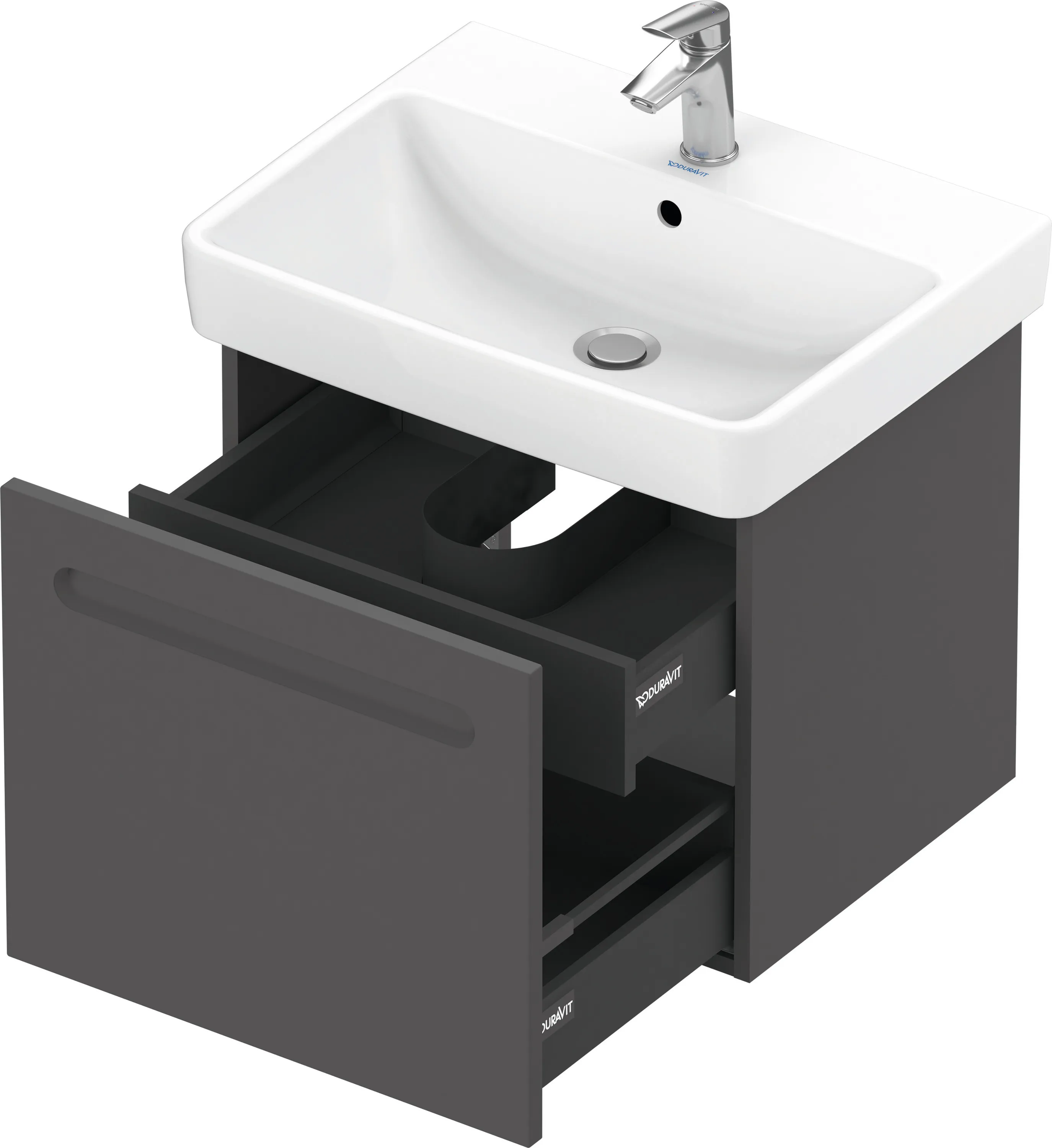 Duravit Waschtischunterschrank wandhängend „No.1“ 54 × 47,8 × 42,6 cm in Graphit Matt Duravit Waschtischunterschrank wandhängend „No.1“ 54 × 47,8 × 42,6 cm in Graphit Matt