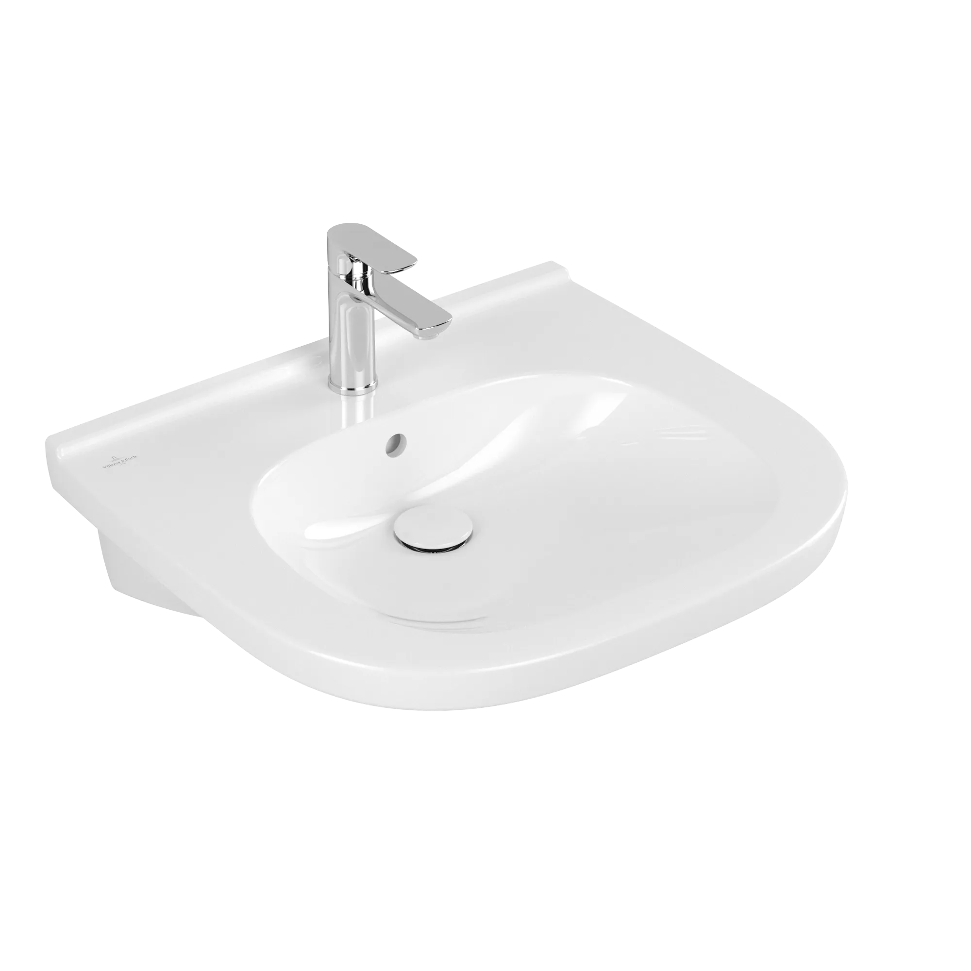 Villeroy & Boch Wandwaschtisch „ViCare“ 600 × 550 × 195 mm, mit Hahnlochbohrung in Weiß Alpin Villeroy & Boch Wandwaschtisch „ViCare“ 600 × 550 × 195 mm, mit Hahnlochbohrung in Weiß Alpin