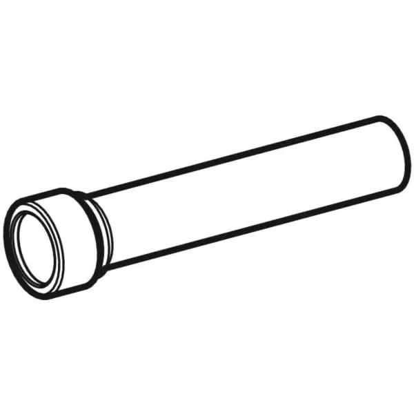 Verlängerung mit Quetschverschraubung: d=50mm, L=25cm, weiß-alpin Verlängerung mit Quetschverschraubung: d=50mm, L=25cm, weiß-alpin