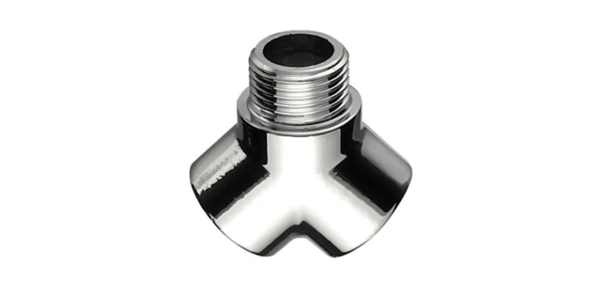 Gabelstück, DN 15 G 1/2 AG, 2x DN 15 G 1/2 IG, chrom Gabelstück, DN 15 G 1/2 AG, 2x DN 15 G 1/2 IG, chrom