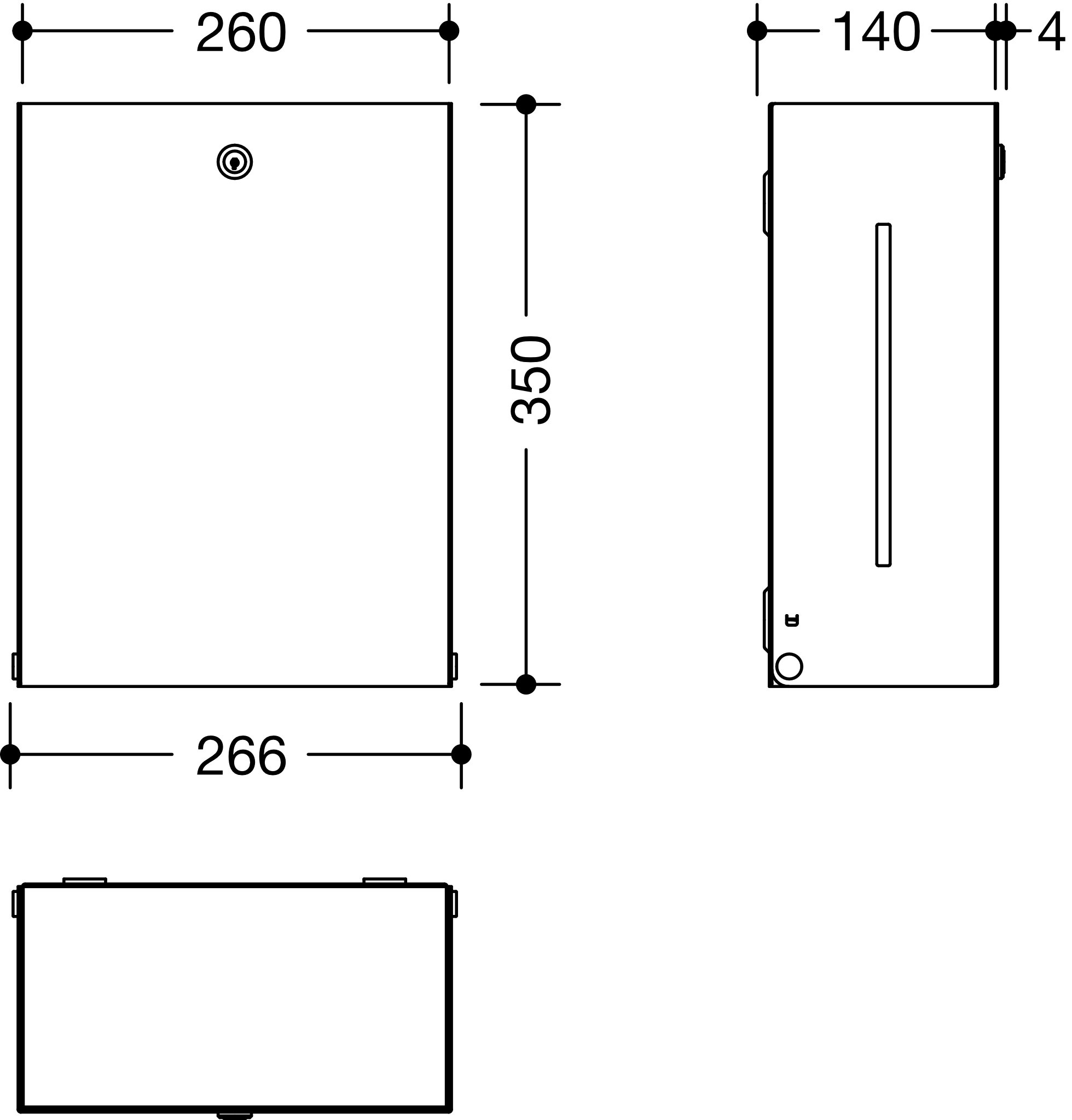 HEWI Papierhandtuchspender „System 900“ 26 × 14 × 35 cm