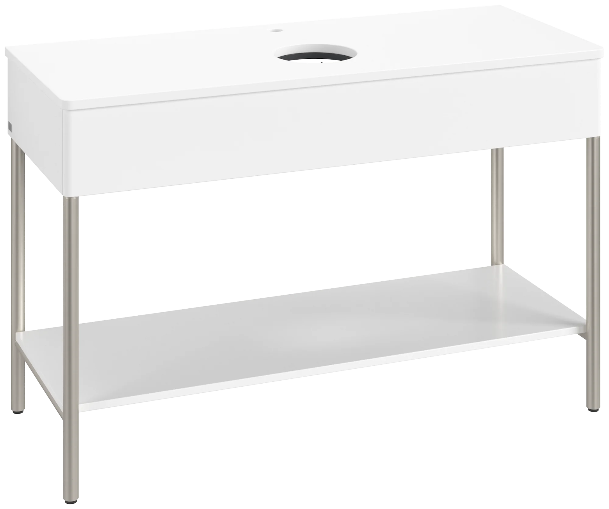 Villeroy & Boch Waschbeckenunterschrank Artis K65050MT, Eckig White Matt Lacquer, 1.200 x 782 x 500 mm, Push-to-open Funktion, mit Hahnlochbohrung