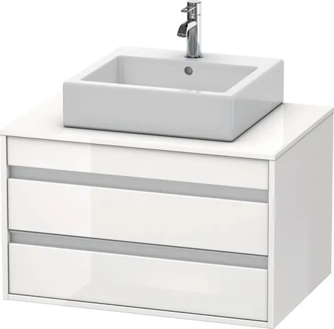 Duravit Waschtischunterschrank wandhängend „Ketho“ 80 × 49,6 × 55 cm in Weiß Hochglanz Duravit Waschtischunterschrank wandhängend „Ketho“ 80 × 49,6 × 55 cm in Weiß Hochglanz