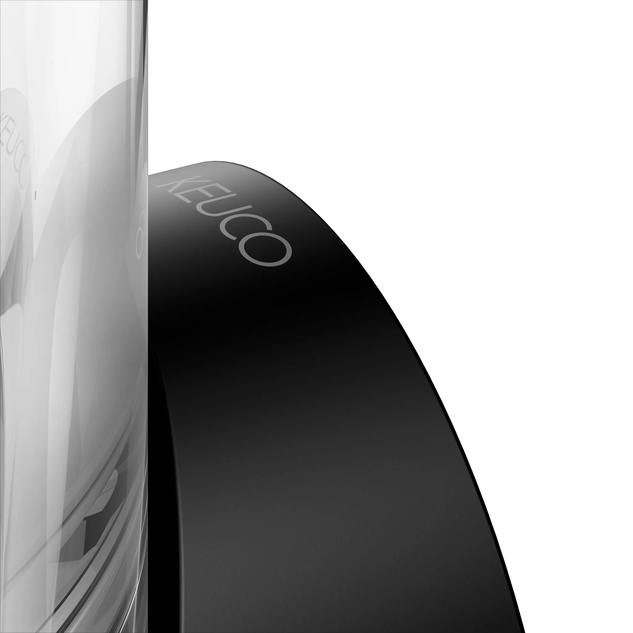 Collection REVA Glashalter mit Echtkristall-Glas schwarz matt Collection REVA Glashalter mit Echtkristall-Glas schwarz matt