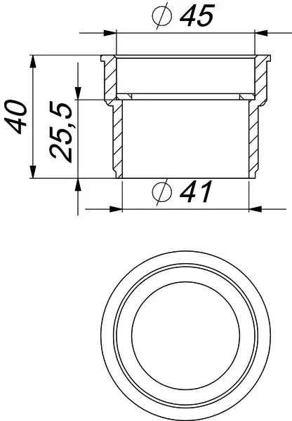 Reduzier- und Distanzring, 1 1/2″ x 1 1/2″