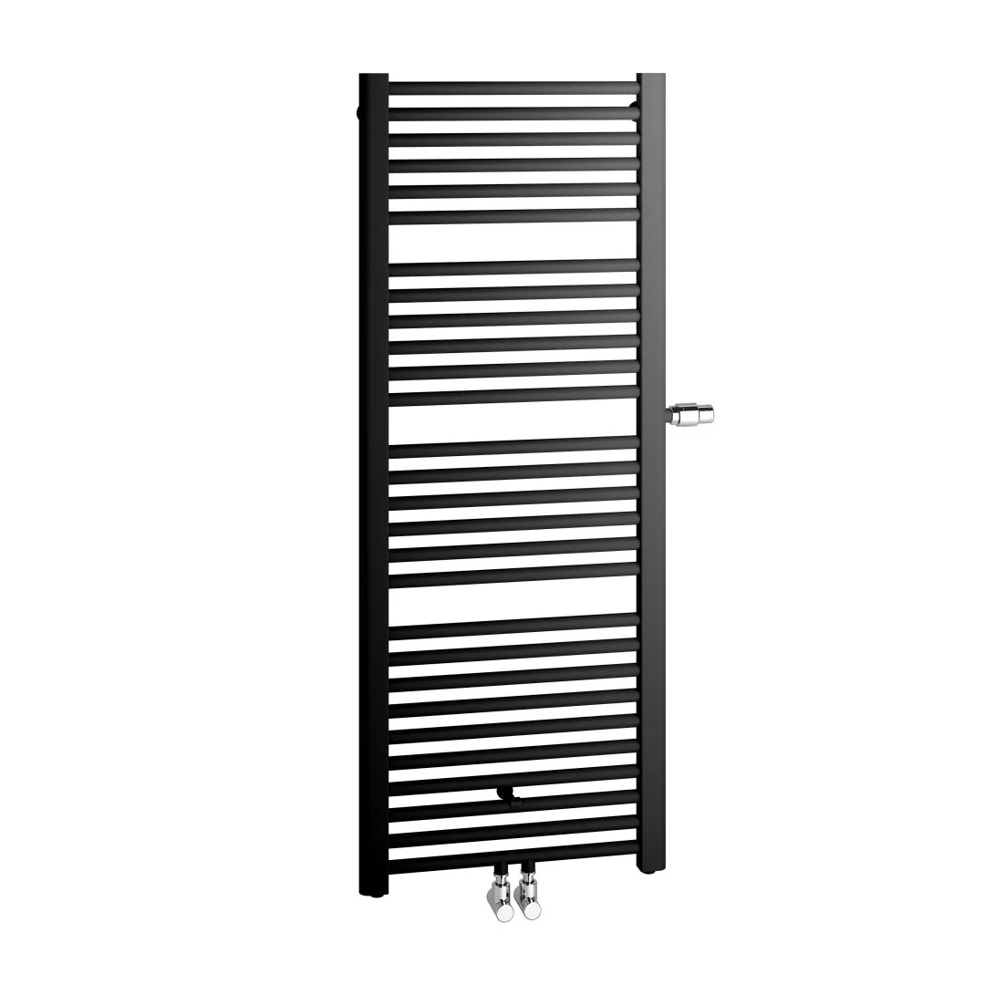 Kermi Heizkörper „Basic® plus“ 52,4 × 144,8 cm in Schwarz Soft (RAL 9005, matt)
