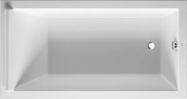 Duravit Badewanne „Starck“ rechteck 1700 × 900 mm, Fußablauf in Weiß Duravit Badewanne „Starck“ rechteck 1700 × 900 mm, Fußablauf in Weiß