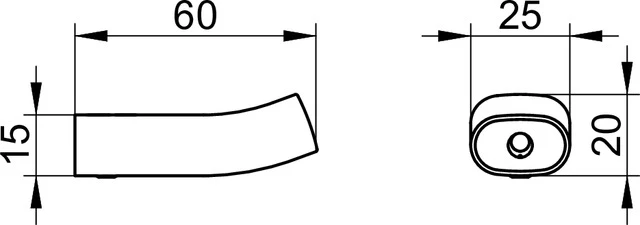 Edition 400 Handtuchhaken Schwarzchrom gebürstet Edition 400 Handtuchhaken Schwarzchrom gebürstet