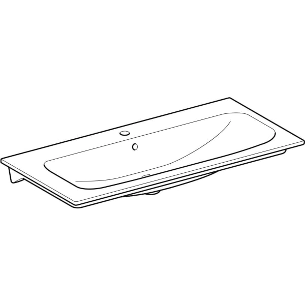 Geberit „Renova Plan“, mit Überlauf, Hahnlochposition mittig Geberit „Renova Plan“, mit Überlauf, Hahnlochposition mittig