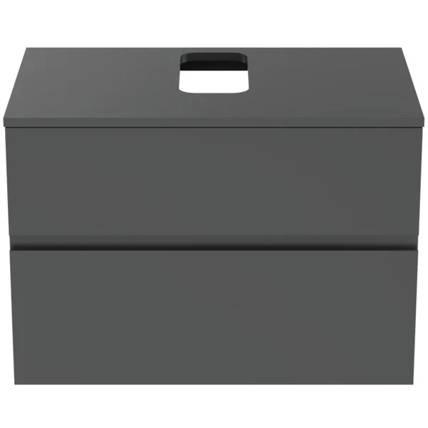 Ideal Standard Waschtischunterschrank Finesse Anthrazit matt 802x505x558 mm 2 Schubladen Softclose