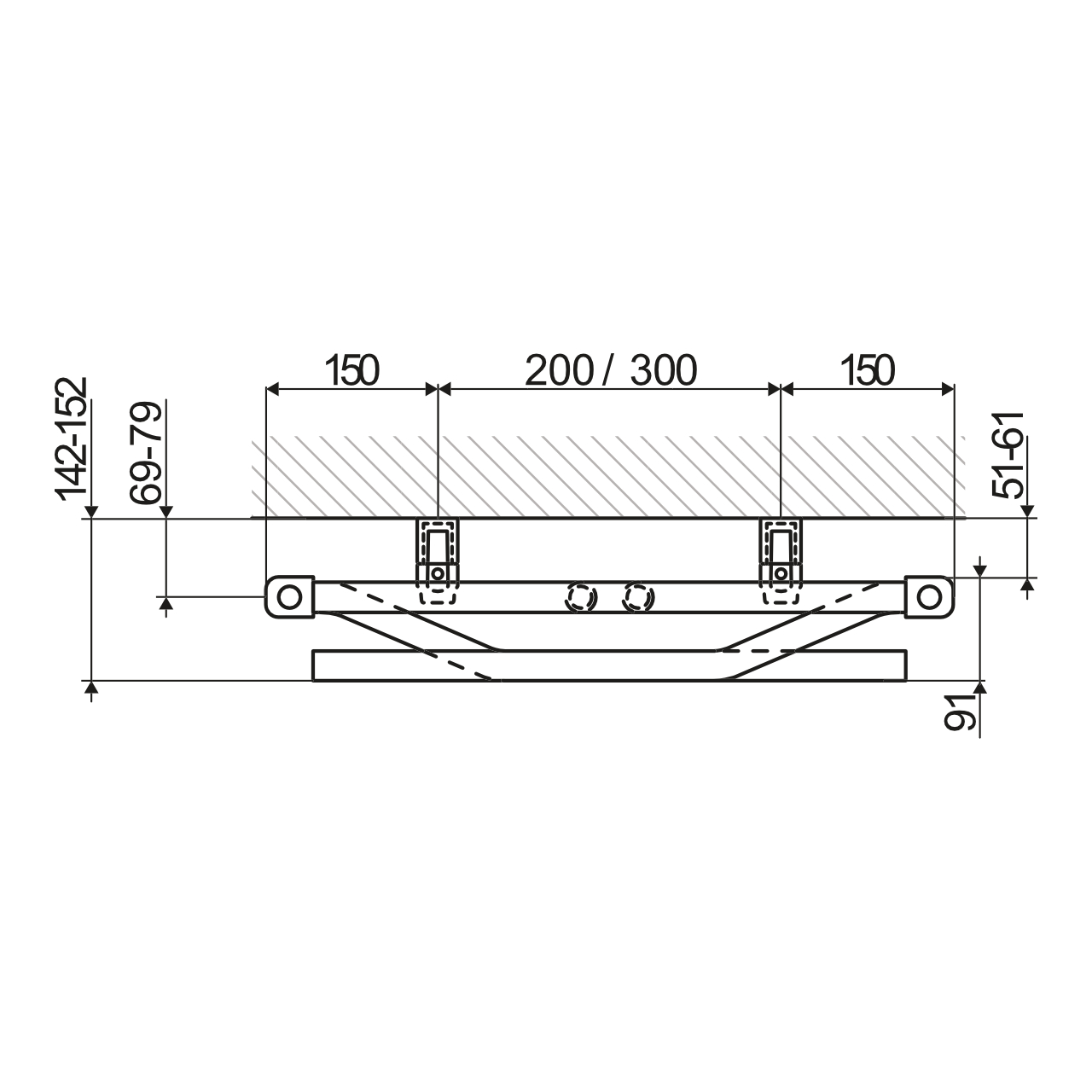 HSK Design-Heizkörper „Line Plus“ 60 × 177,5 cm in Kupfer