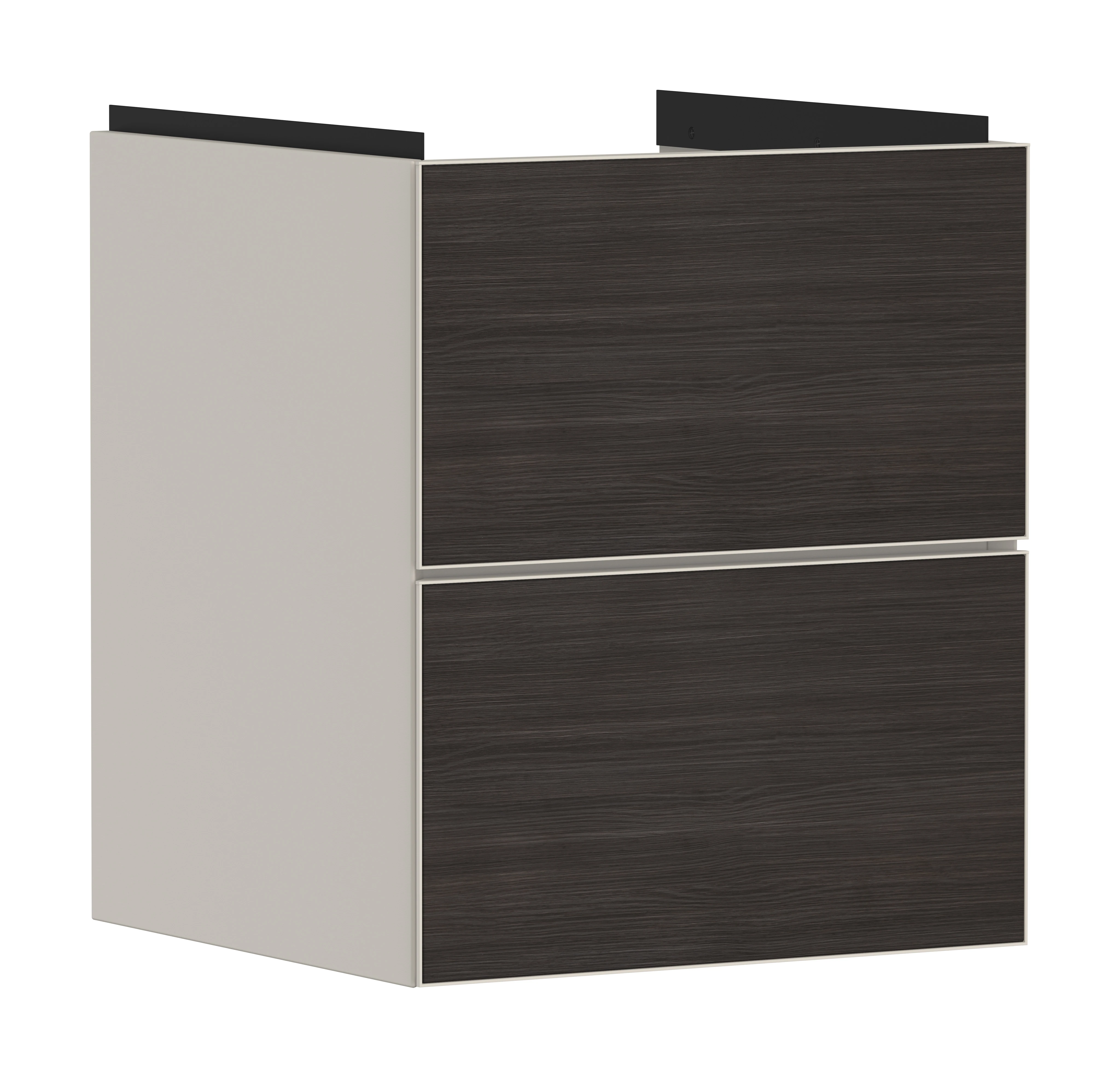 Xevolos E Waschtischunterschrank Sandbeige Matt 480/475 mit 2 Schubkästen für Handwaschbecken Bronze Struktur