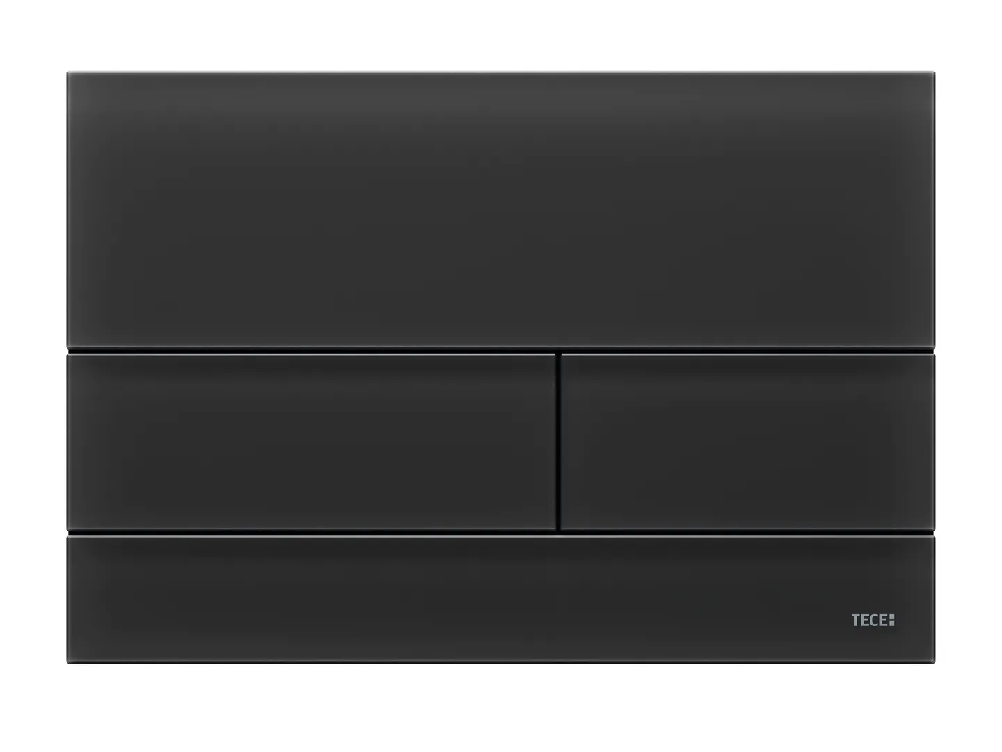 square II WC-Betätigungsplatte Zweimengentechnik, Glas schw. satiniert square II WC-Betätigungsplatte Zweimengentechnik, Glas schw. satiniert