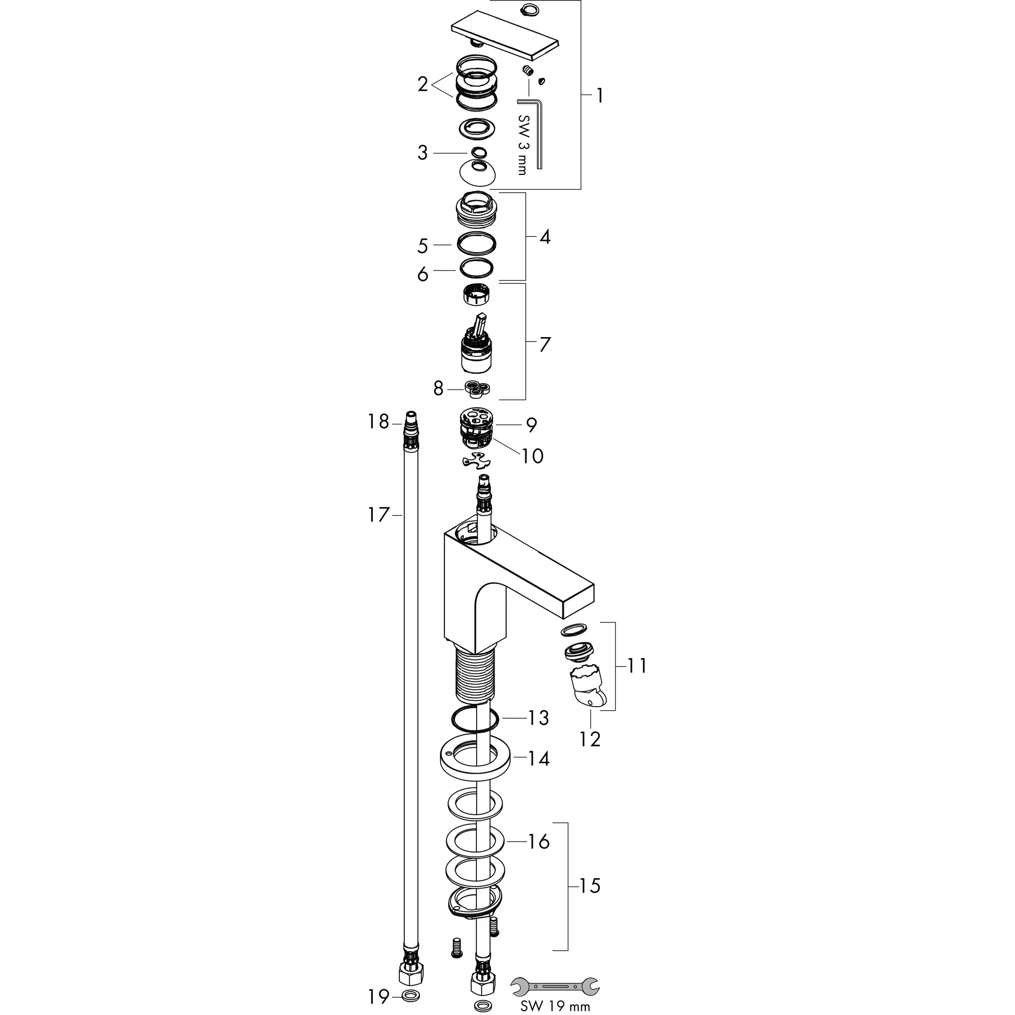 Hansgrohe AXOR Citterio Einhebel-Waschtischmischer 160 mit Hebelgriff Chrom Hansgrohe AXOR Citterio Einhebel-Waschtischmischer 160 mit Hebelgriff Chrom
