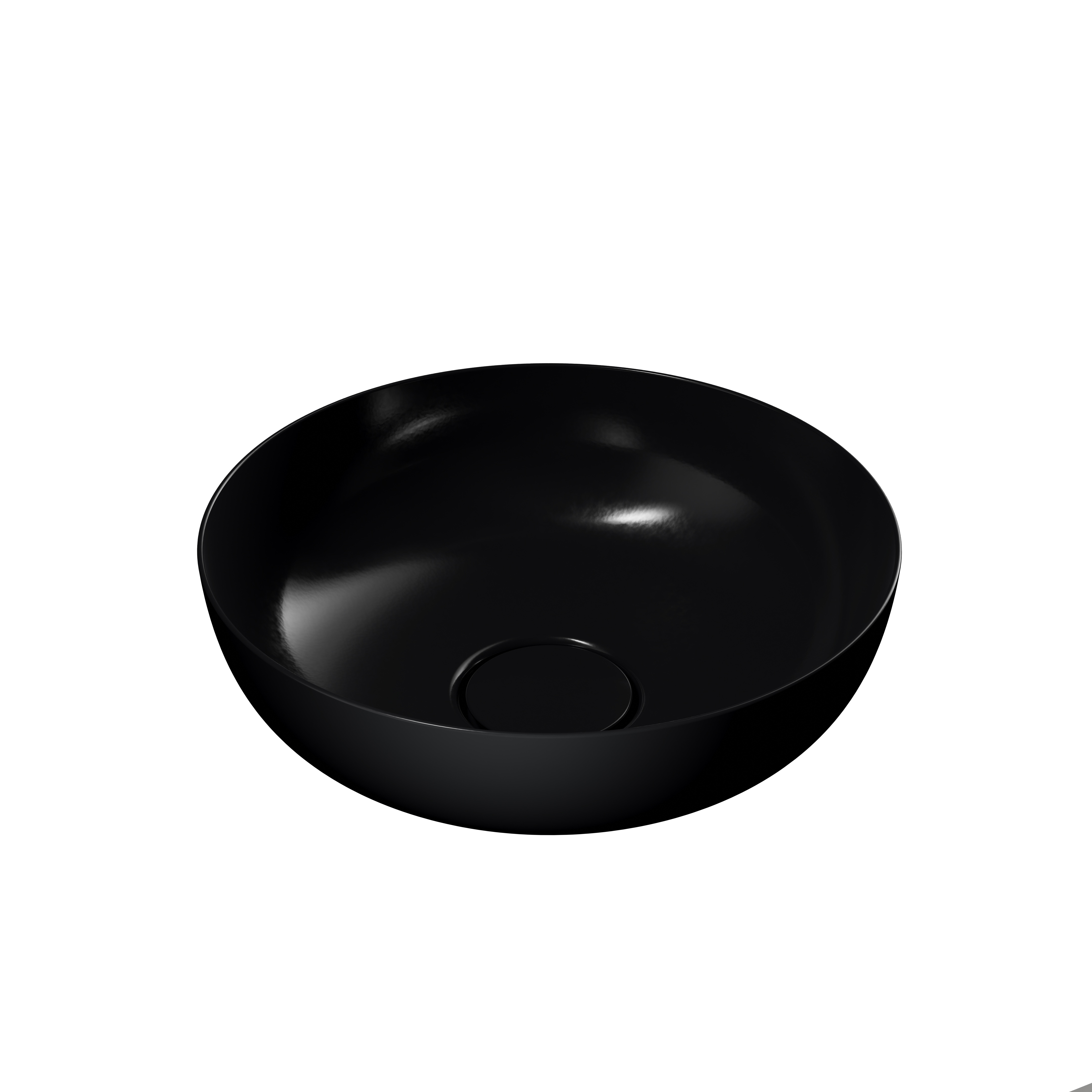 Waschtischschale „Miena“ ⌀ 31 cm in schwarz, mit Perl-Effekt