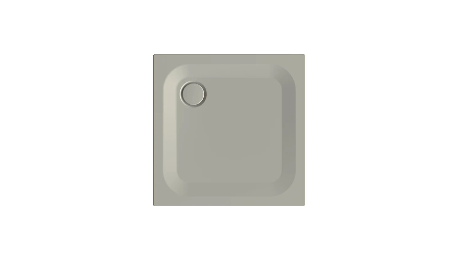 Bette quadrat Duschwanne „BetteUltra“ 800 × 800 mm ohne Oberflächenbeschichtung, ohne Oberflächenveredelung, mit Wannenträger, in Stone