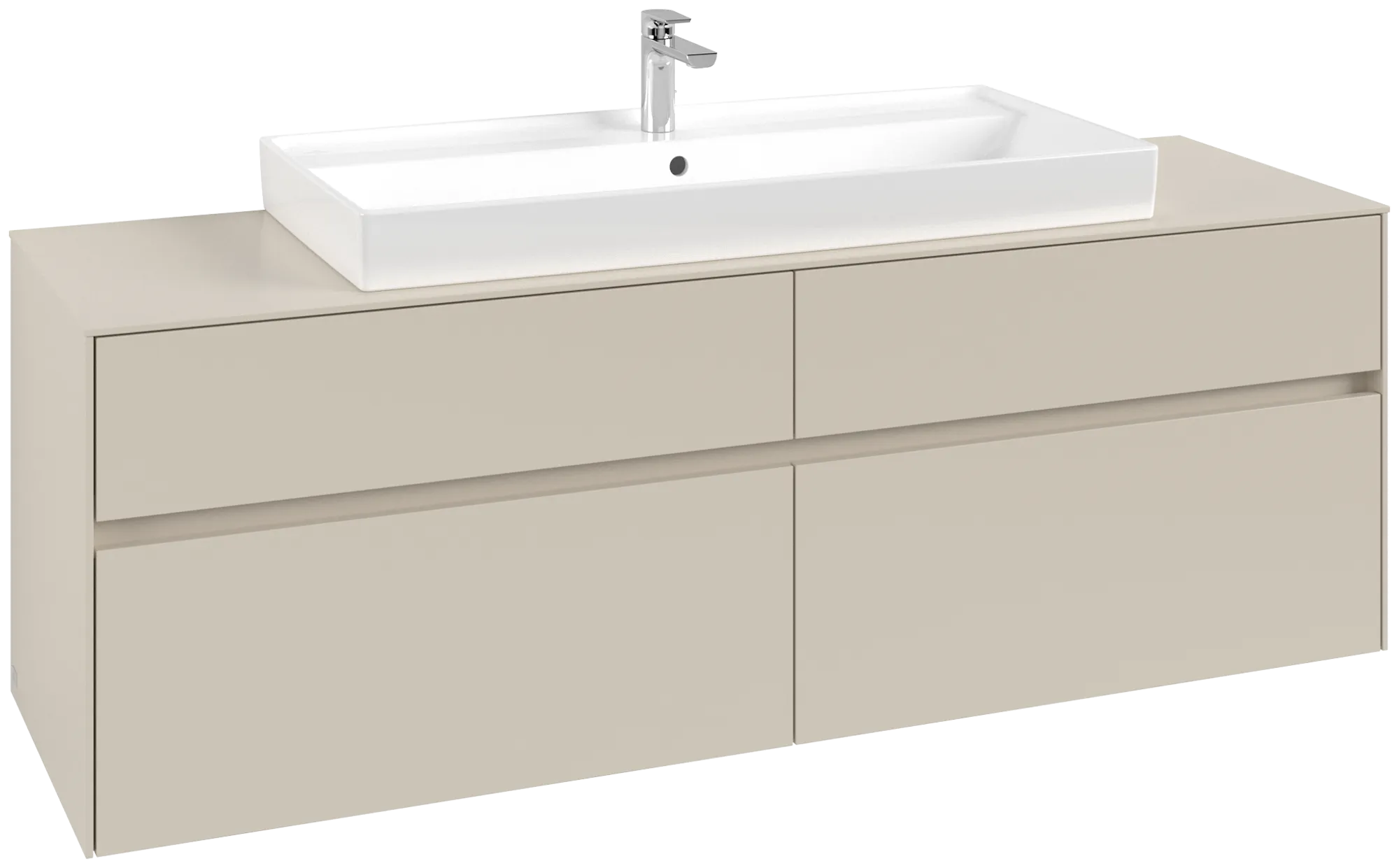 Villeroy & Boch Collaro Waschbeckenunterschrank C031B0, 1600 x 548 x 500 mm, Cashmere Grey