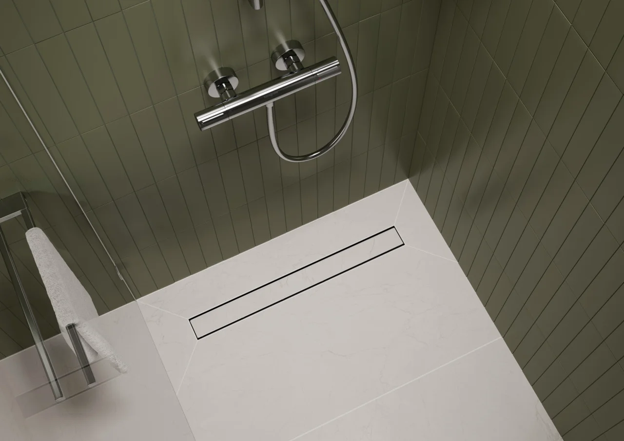 Hansgrohe RainDrain Go Komplettset Duschrinne 500 mm, rückseitig befliessbar, Mattschwarz
