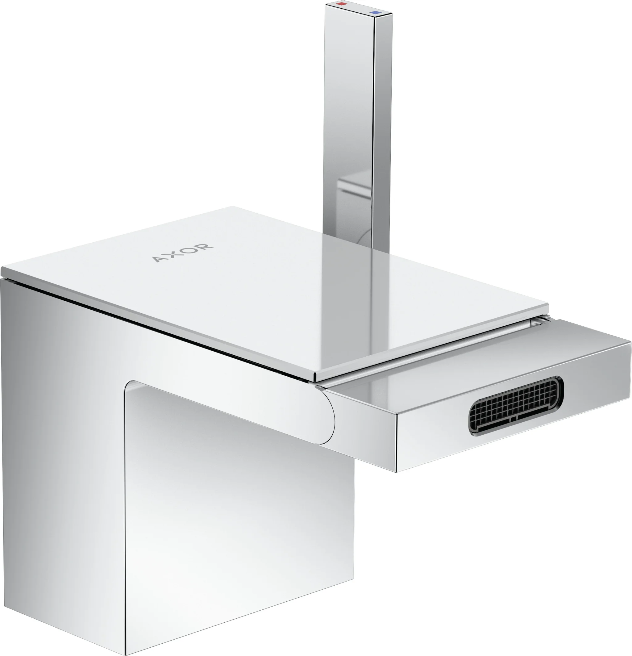 Hansgrohe AXOR MyEdition Bidetmischer - Einhebel-Bidetmischer mit Push-Open Ablaufgarnitur, Chrom, Ausladung 121 mm, Auslaufhöhe 83 mm
