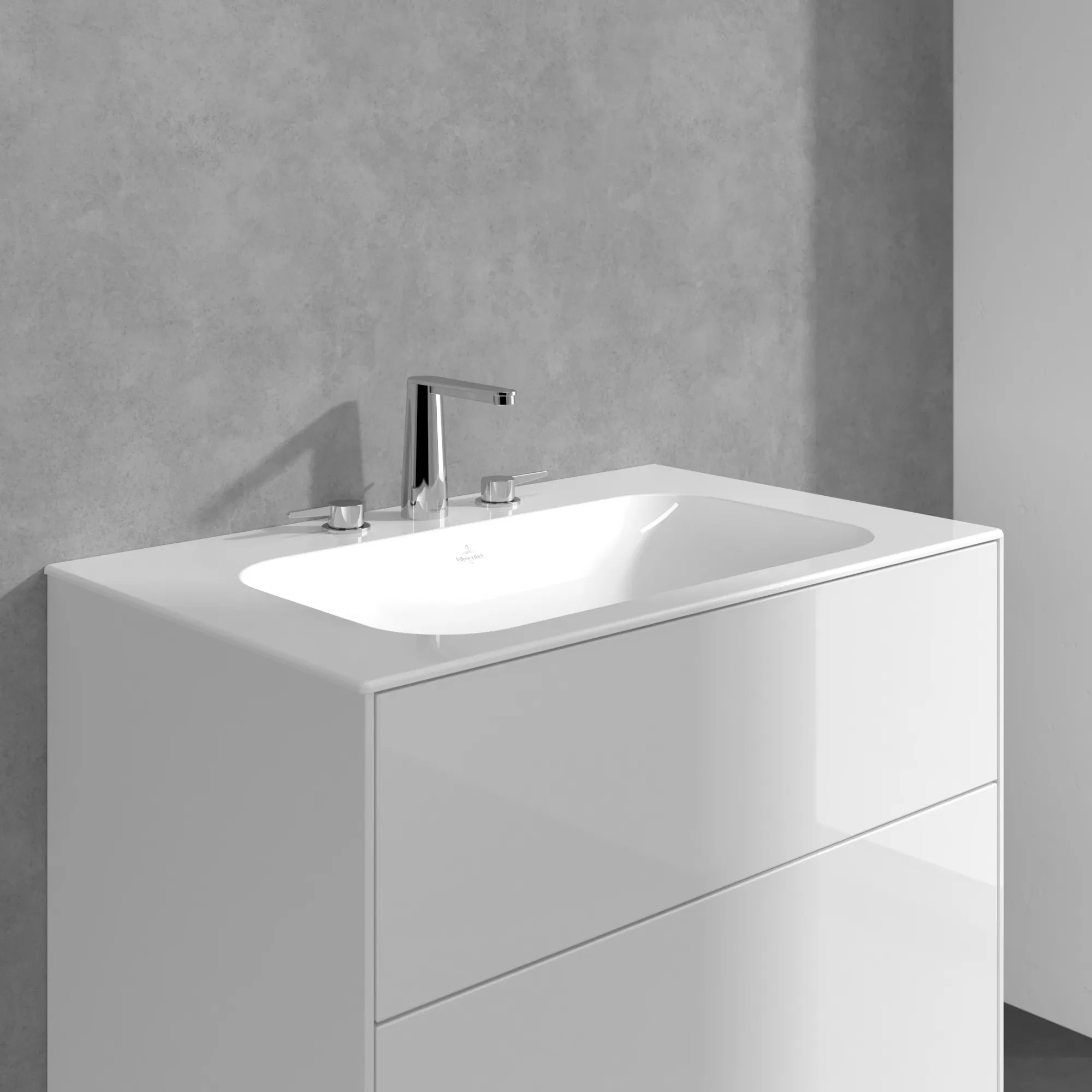 Zweihand-Waschtischarmatur „Conum“ 16,5 cm Ausladung 130 mm in Chrom Zweihand-Waschtischarmatur „Conum“ 16,5 cm Ausladung 130 mm in Chrom