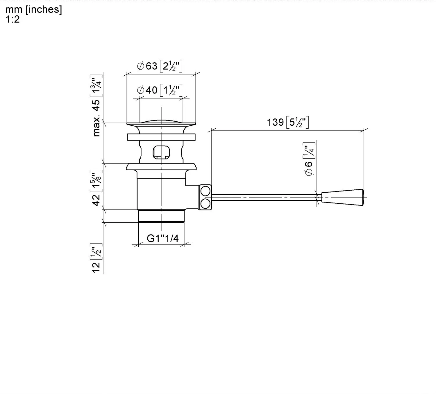 Dornbracht Ablaufgarnitur SERIENNEUTRAL 1 1/4" Gold gebürstet PVD, Länge Kniehebel 185 mm, nur für Becken mit Überlauf geeignet Dornbracht Ablaufgarnitur SERIENNEUTRAL 1 1/4" Gold gebürstet PVD, Länge Kniehebel 185 mm, nur für Becken mit Überlauf geeignet