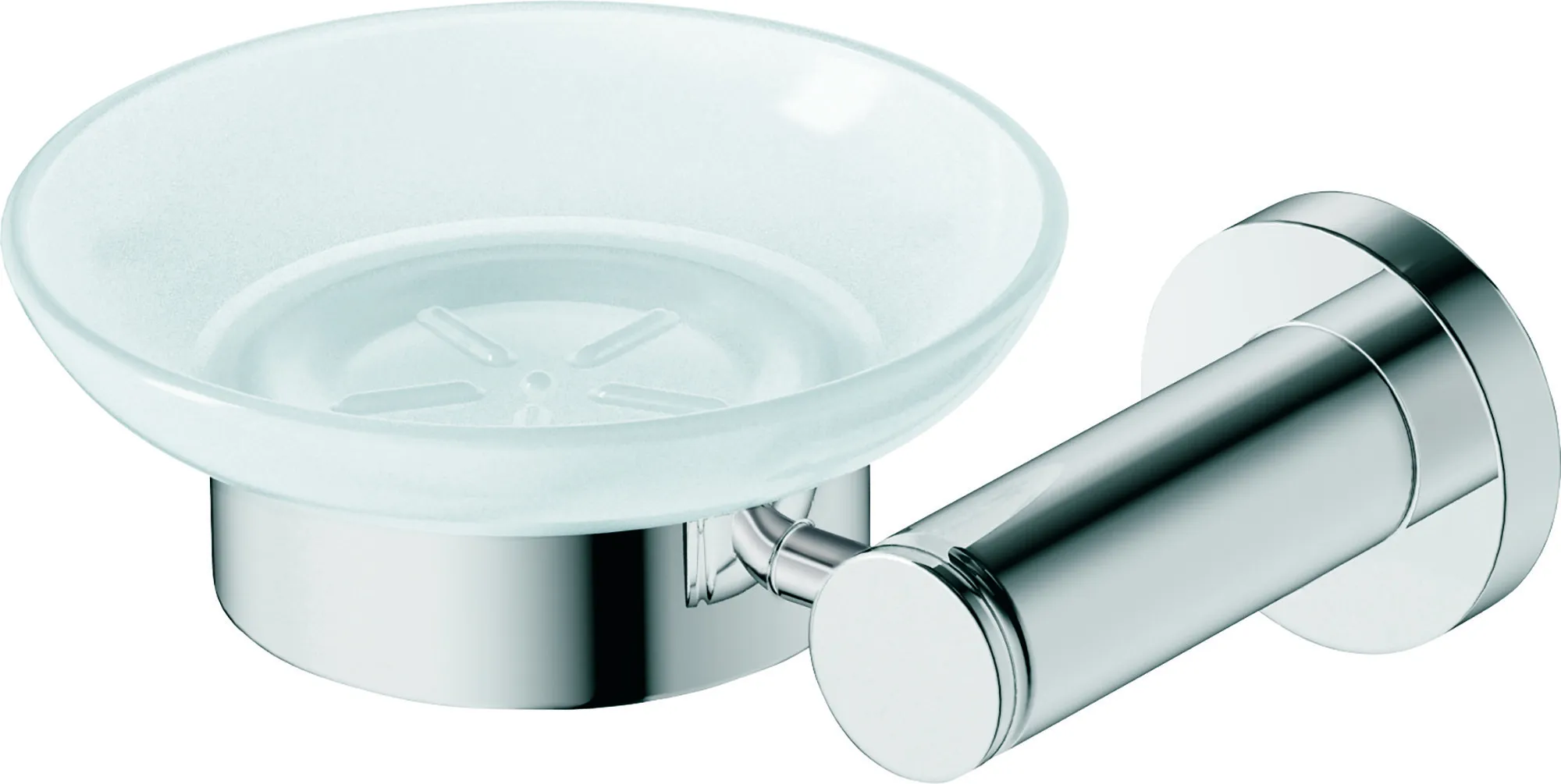 Duravit Seifenschale „D-Code“, Befestigung sichtbar, links 13,5 × 5,3 × 12 cm in chrom / weiß / Duravit Seifenschale „D-Code“, Befestigung sichtbar, links 13,5 × 5,3 × 12 cm in chrom / weiß /