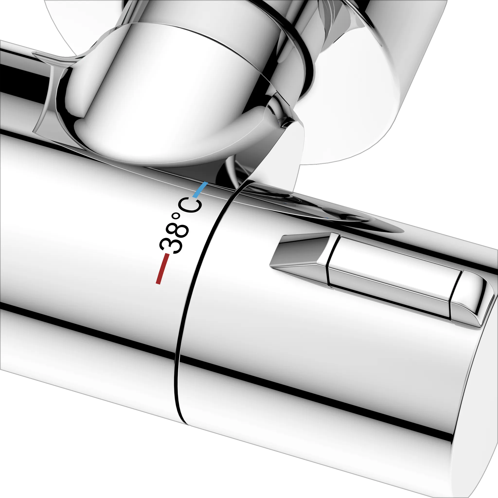 KEUCO PLAN BLUE Thermostat-Wannenarmatur Aufputz verchromt