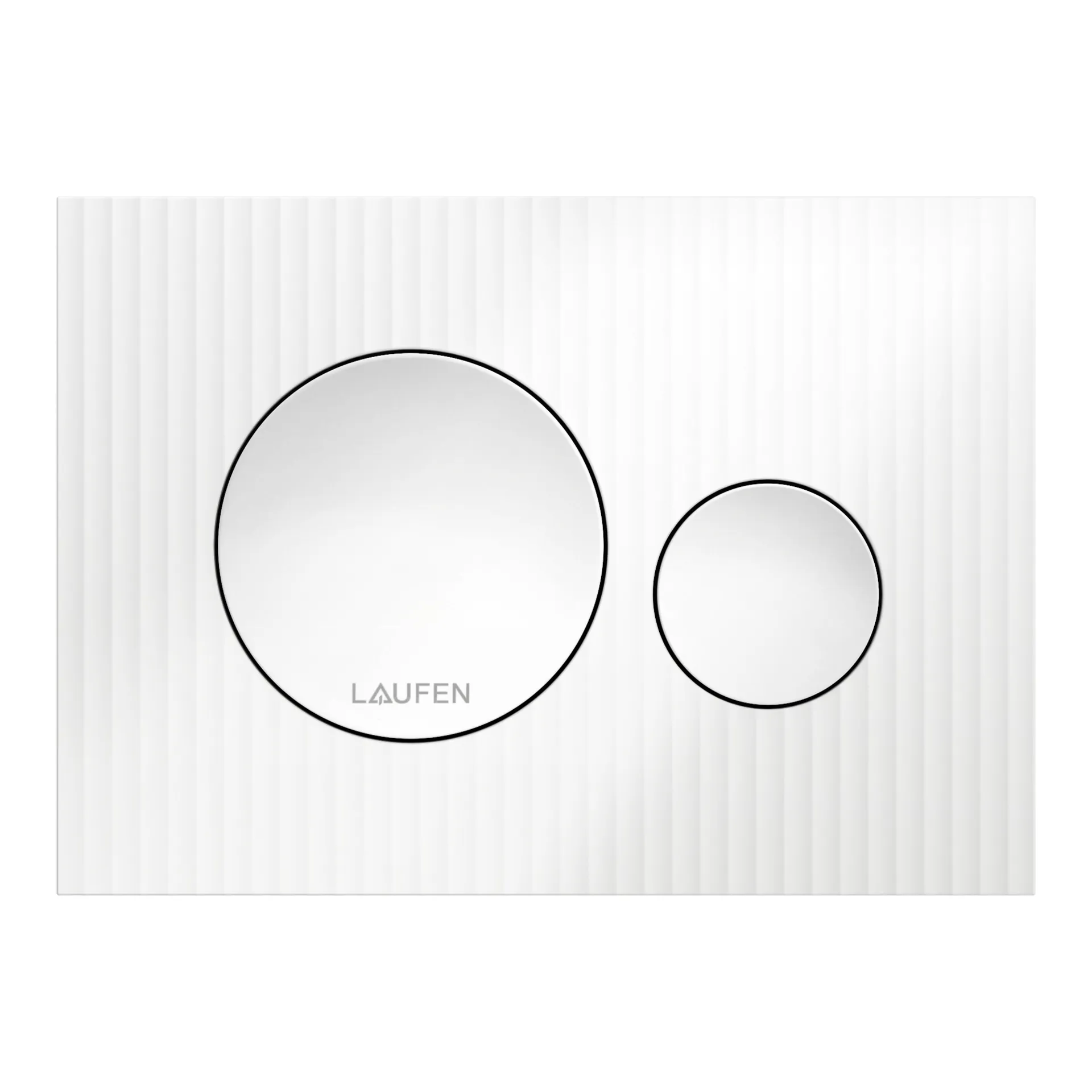 Betätigungsplatte MOONDANCE INEO 203x145x6, aus Kunsstoff, für Frontbetätigung oder Betätigung von oben, für Unterputz-Spülkasten mit Dual-Flush 2-Mengen-Spülsystem, für flächenbündigen Einbau, weiß