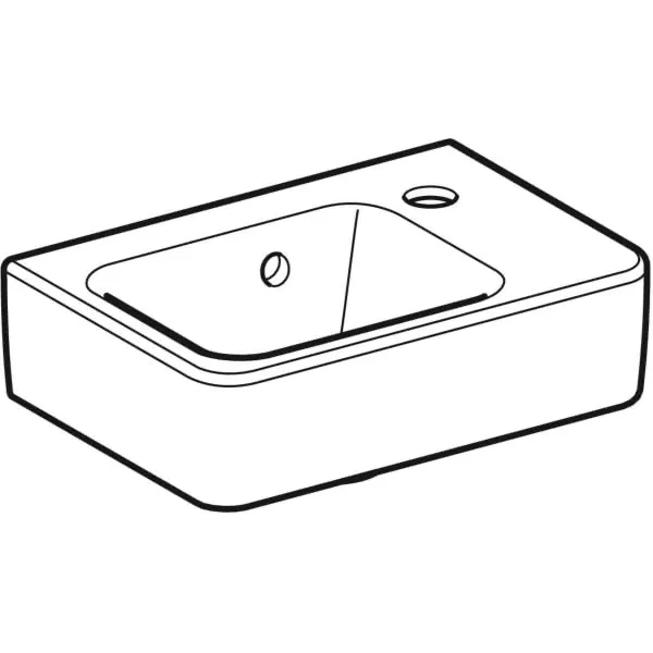 Wandwaschtisch „Renova Plan“, rechteckig, Hahnlochposition rechts 36 × 25 cm Wandwaschtisch „Renova Plan“, rechteckig, Hahnlochposition rechts 36 × 25 cm