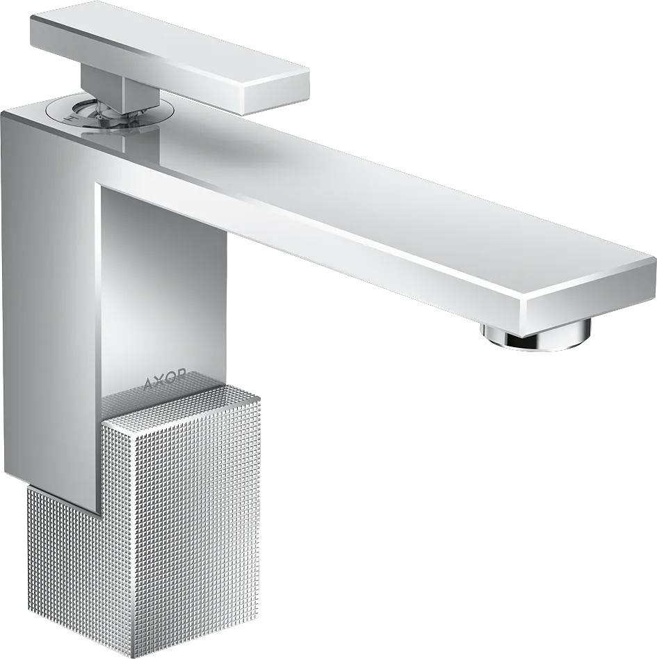 Hansgrohe AXOR Edge Einhebel-Waschtischmischer 130 mit Push-Open Ablaufgarnitur - Diamantschliff, Chrom Hansgrohe AXOR Edge Einhebel-Waschtischmischer 130 mit Push-Open Ablaufgarnitur - Diamantschliff, Chrom