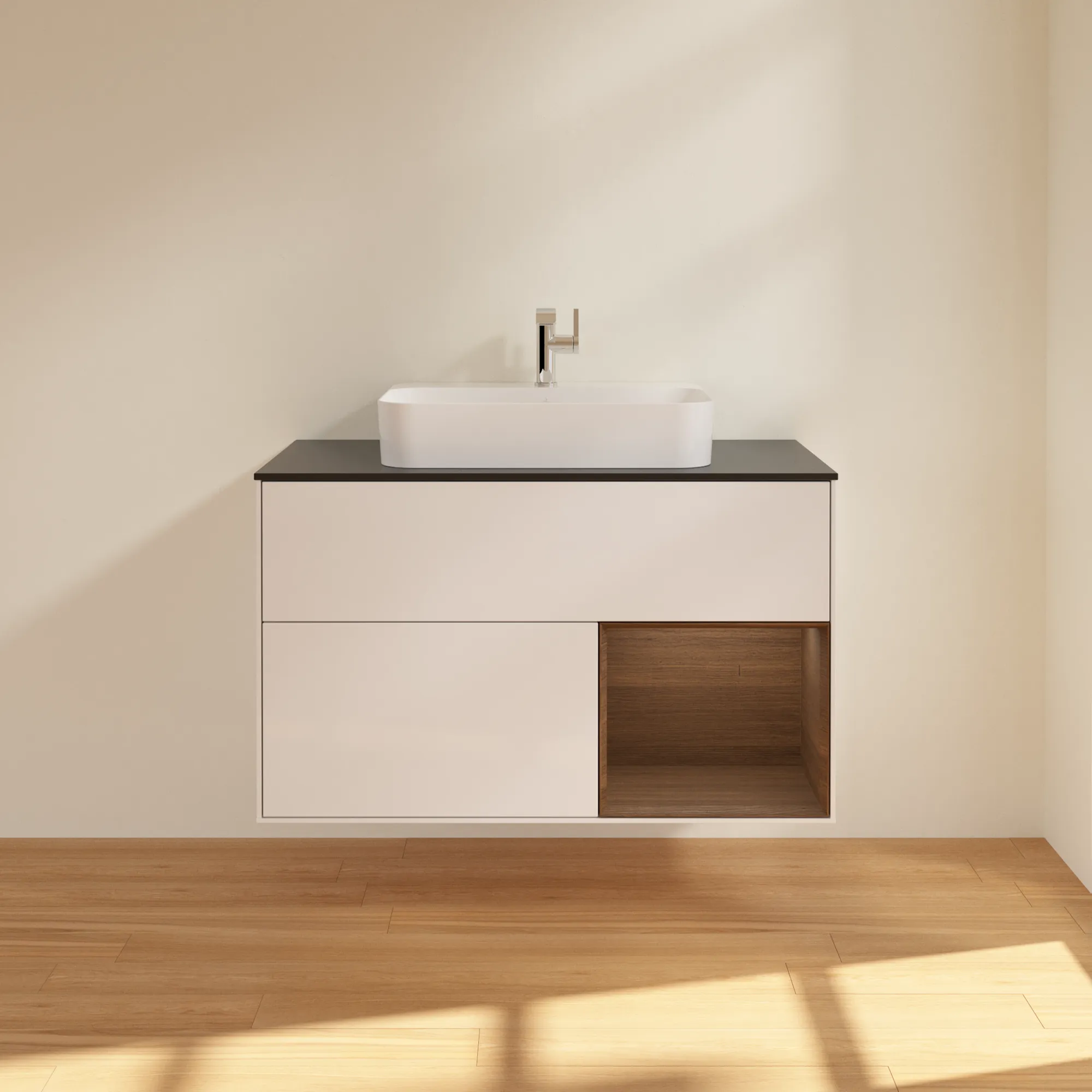 Villeroy & Boch Waschtischunterschrank „Finion“ für Schrankwaschtisch 1000 × 603 × 501 mm Glossy White Lacquer, für Becken mittig