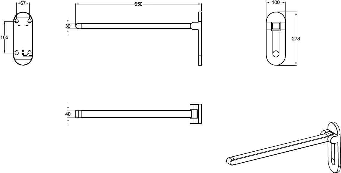 Villeroy & Boch ViCareDESIGN 921741 Klappgriff Villeroy & Boch ViCareDESIGN 921741 Klappgriff