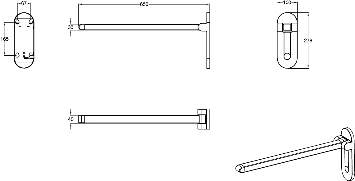 Villeroy & Boch ViCareDESIGN 921741 Klappgriff Villeroy & Boch ViCareDESIGN 921741 Klappgriff