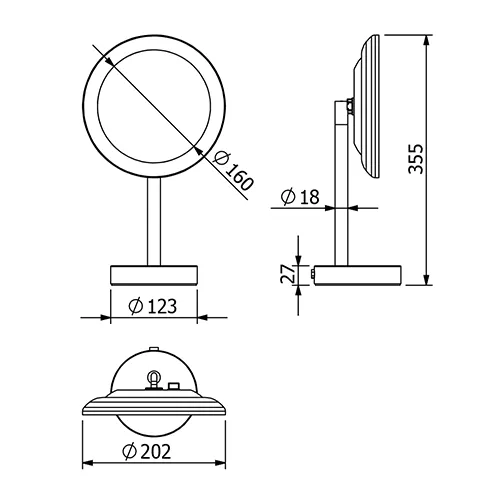 Kludi Kosmetikspiegel „Vela R“ Kludi Kosmetikspiegel „Vela R“