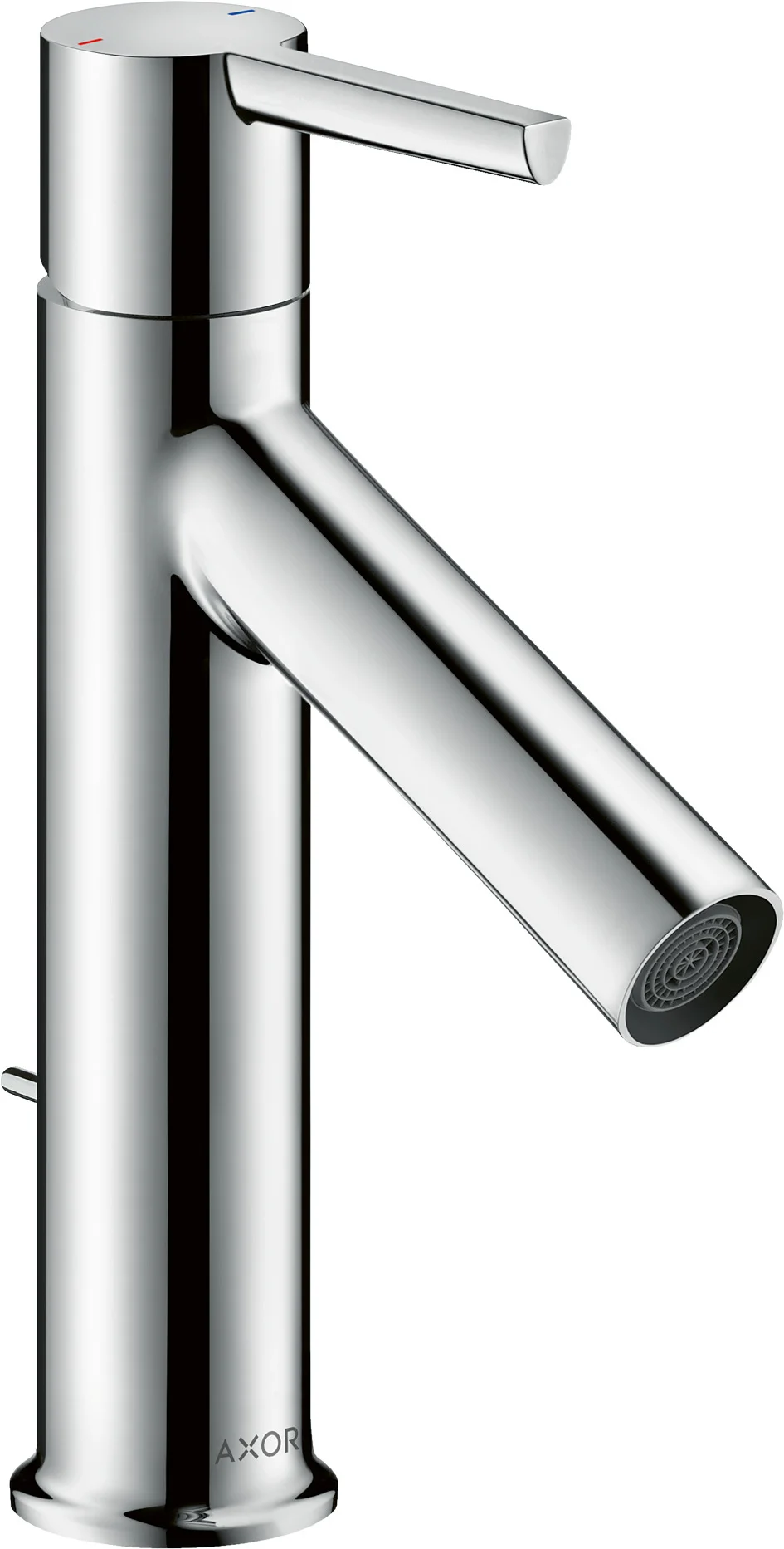 Hansgrohe AXOR Starck Einhebel-Waschtischmischer 100, Chrom, Ausladung 103 mm, Auslaufhöhe 95 mm, Hebelgriff, Normalstrahl, max. Durchflussmenge 5 l/min