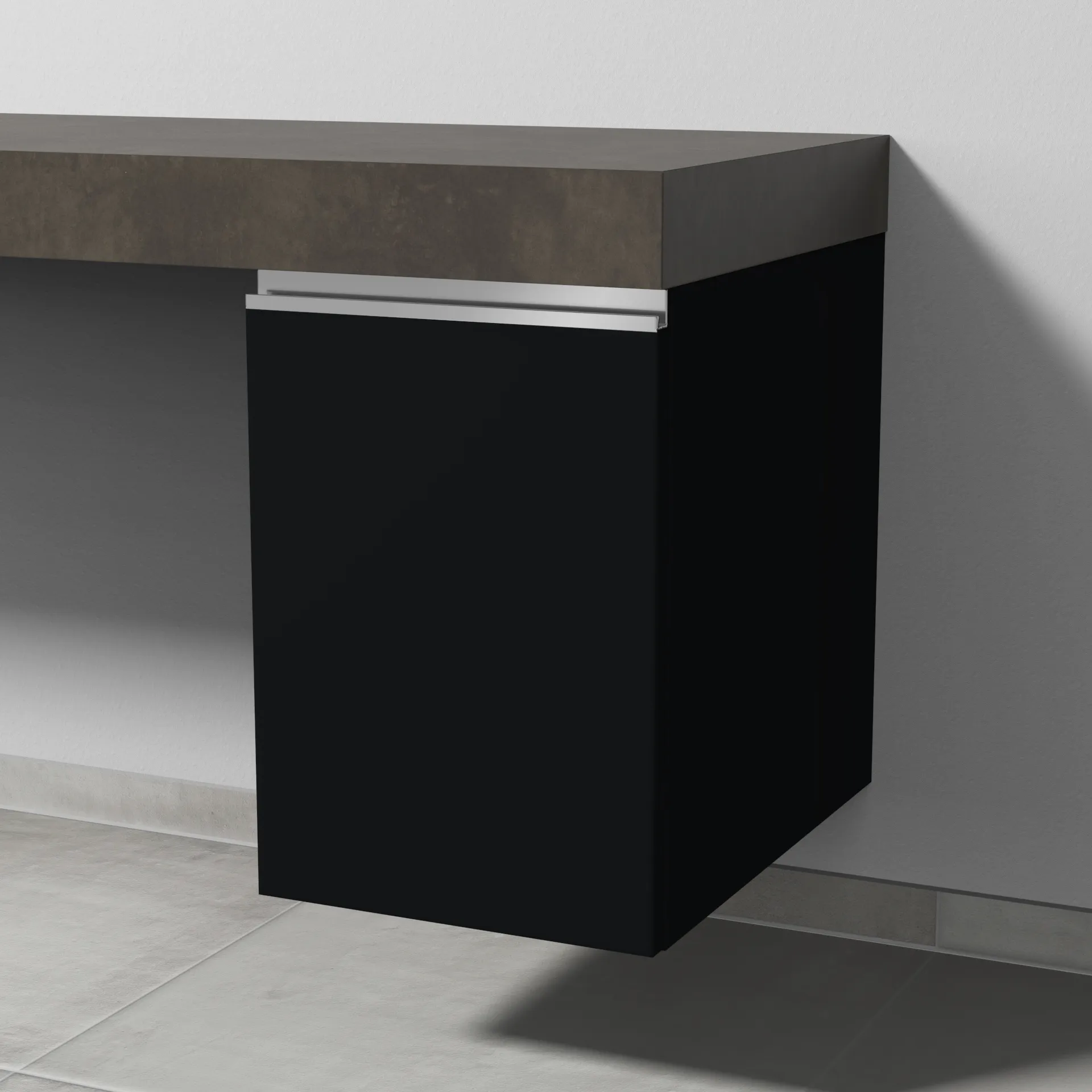 Sanipa Anbauschrank „2morrow“ 350 × 510 × 520 mm in Schwarz (matt)