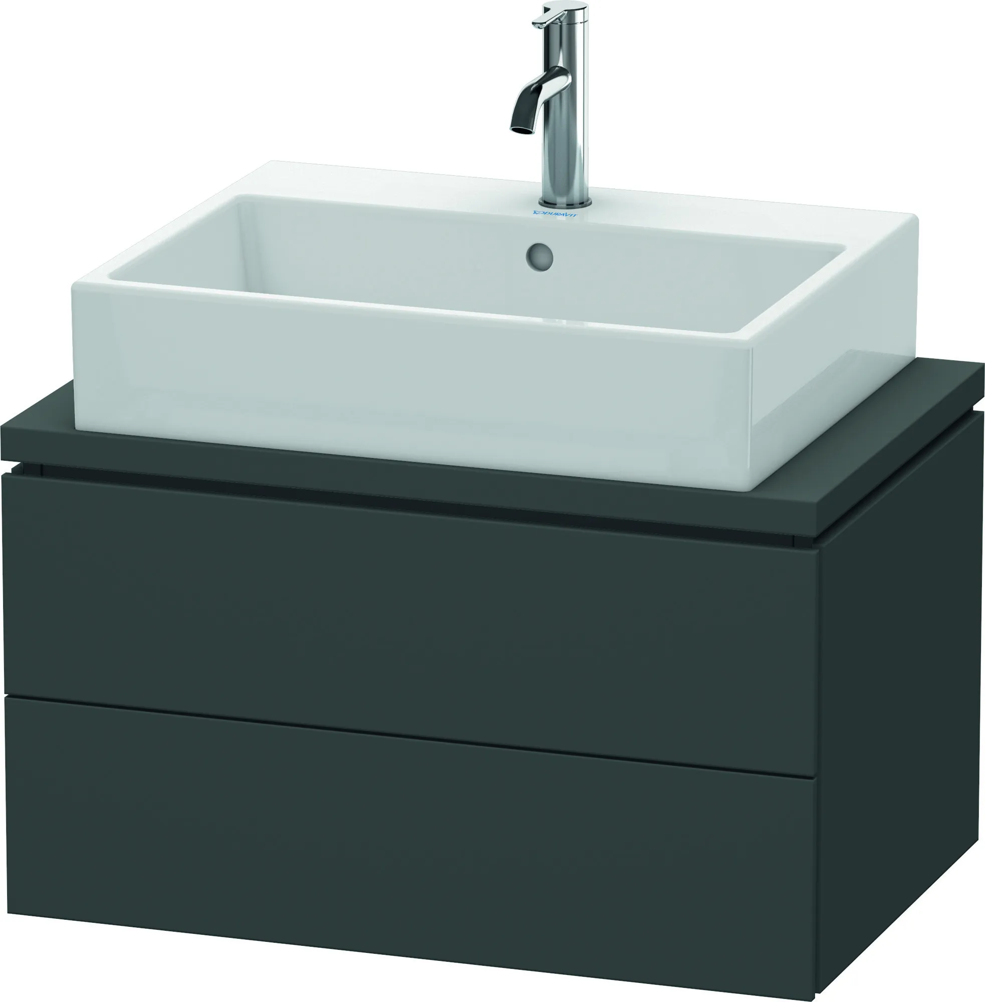 Duravit Waschtischunterschrank wandhängend „L-Cube“ 72 × 40 × 47,7 cm Graphit Matt Duravit Waschtischunterschrank wandhängend „L-Cube“ 72 × 40 × 47,7 cm Graphit Matt