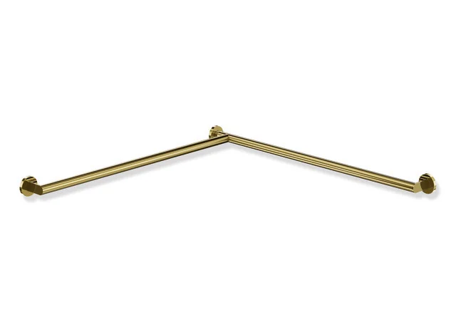 HEWI Dusch- und Wannenhandlauf System 900, Edelstahl PVD gold glänzend, Länge 965 mm, Durchmesser 32 mm, links HEWI Dusch- und Wannenhandlauf System 900, Edelstahl PVD gold glänzend, Länge 965 mm, Durchmesser 32 mm, links