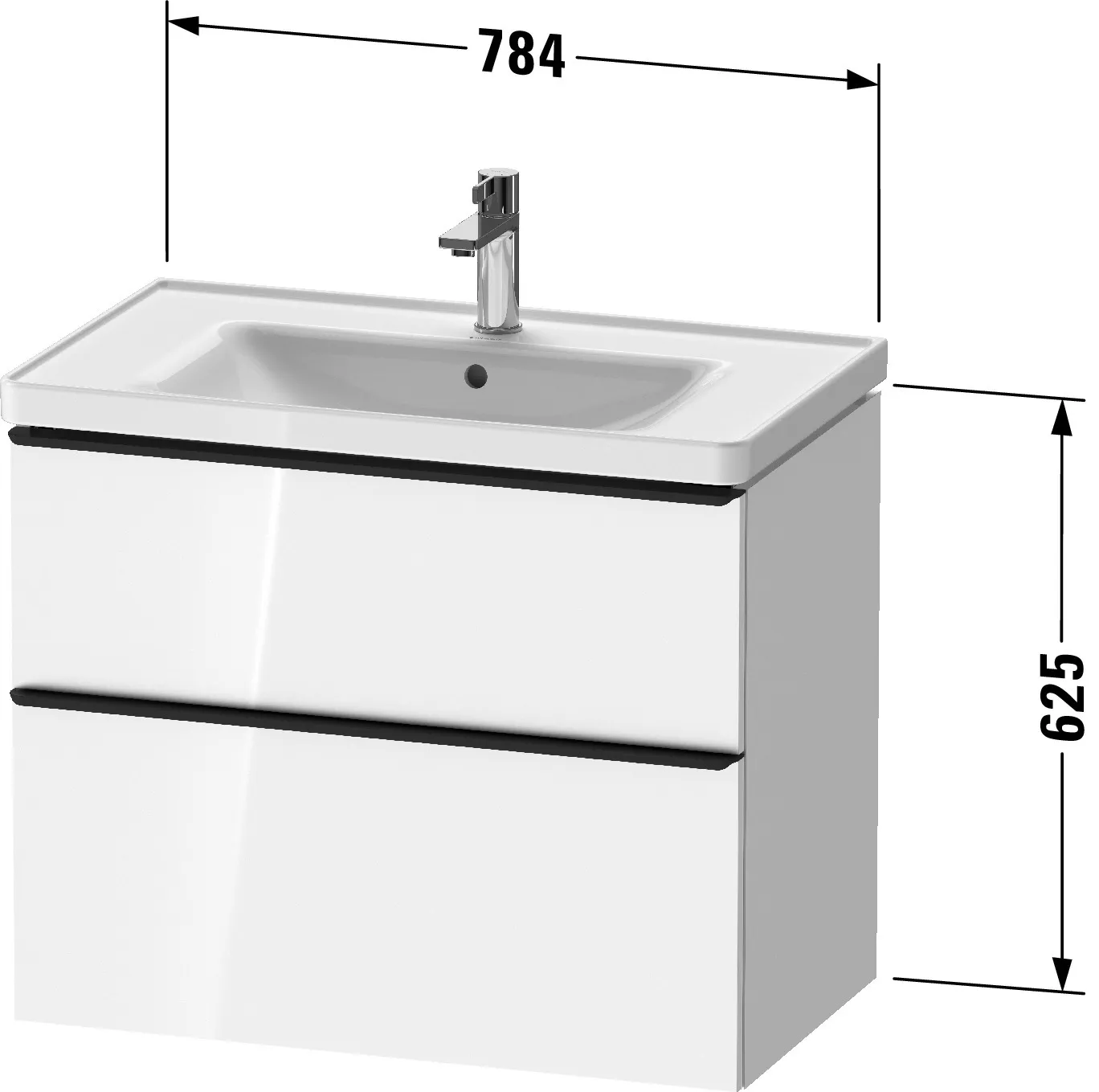 Duravit Waschtischunterschrank wandhängend „D-Neo“ 78,4 × 62,5 × 45,2 cm in Nussbaum Dunkel Duravit Waschtischunterschrank wandhängend „D-Neo“ 78,4 × 62,5 × 45,2 cm in Nussbaum Dunkel