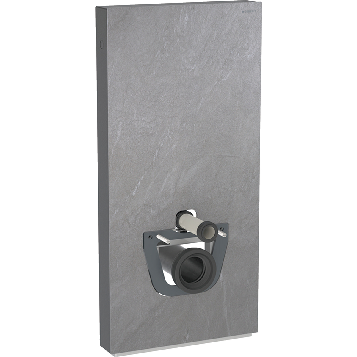 Monolith Sanitärmodul für Wand-WC, 101 cm, Frontverkleidung aus Steinzeug: Steinzeug Schieferoptik, Aluminium schwarzchrom