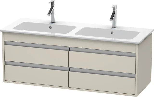Duravit Waschtischunterschrank wandhängend „Ketho“ 127 × 48 × 47,5 cm Taupe Matt Duravit Waschtischunterschrank wandhängend „Ketho“ 127 × 48 × 47,5 cm Taupe Matt