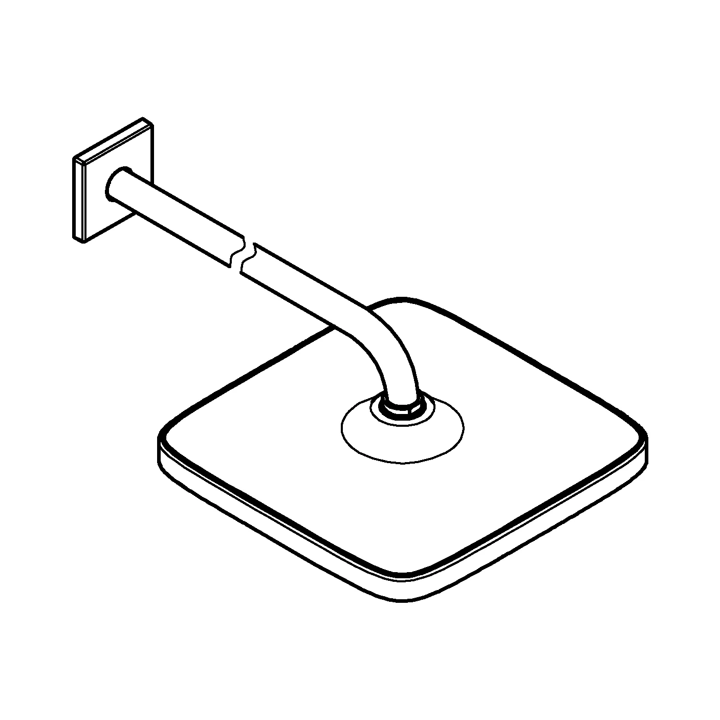 Grohe Tempesta 250 Cube Kopfbrause-Set 380 mm, 1 Strahlart matt black Grohe Tempesta 250 Cube Kopfbrause-Set 380 mm, 1 Strahlart matt black