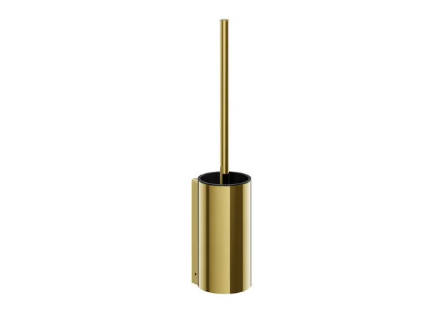 HEWI WC-Bürstengarnitur System 162, PVD gold glänzend, 440 mm hoch, 89 mm breit, 106 mm tief, Wandmontage HEWI WC-Bürstengarnitur System 162, PVD gold glänzend, 440 mm hoch, 89 mm breit, 106 mm tief, Wandmontage