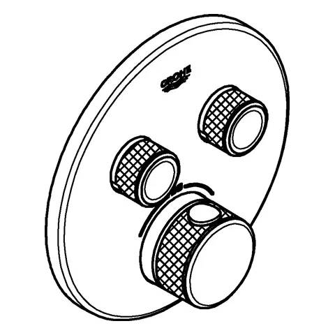 Grohe Grohtherm SmartControl Thermostat Unterputz mit 2 Absperrventilen warm sunset Grohe Grohtherm SmartControl Thermostat Unterputz mit 2 Absperrventilen warm sunset